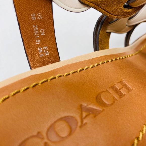 Coach G2075 Mid Heel Sandal with Coach Link - Picture 8 of 11